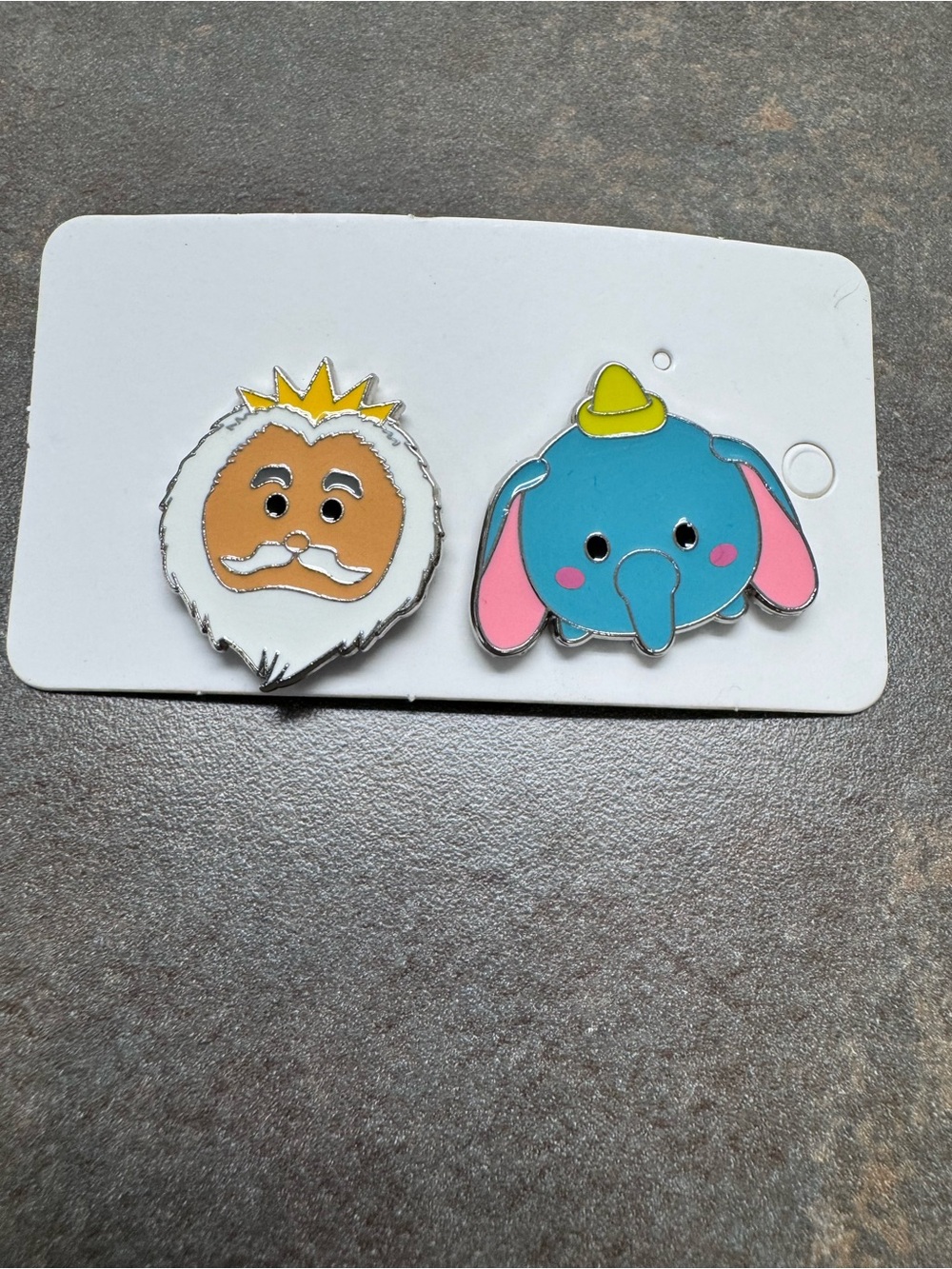 Disney Dumbo & King Triton from Little Mermaid Enamel Pin Set